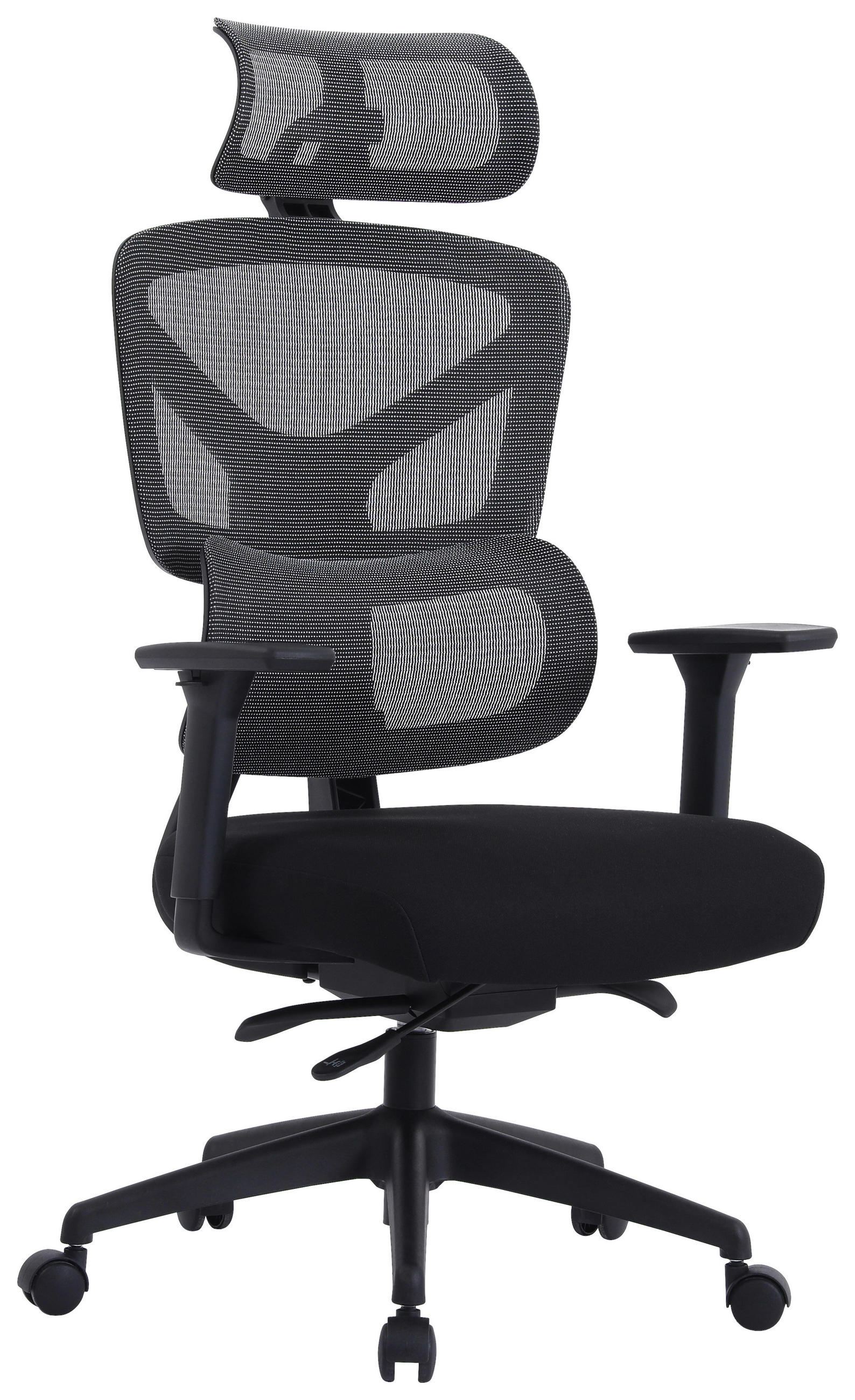 STOLICA OKRETNA crna metal, plastika, tekstil - crna, Design, metal/tekstil (66/125-133/66cm) - Novel