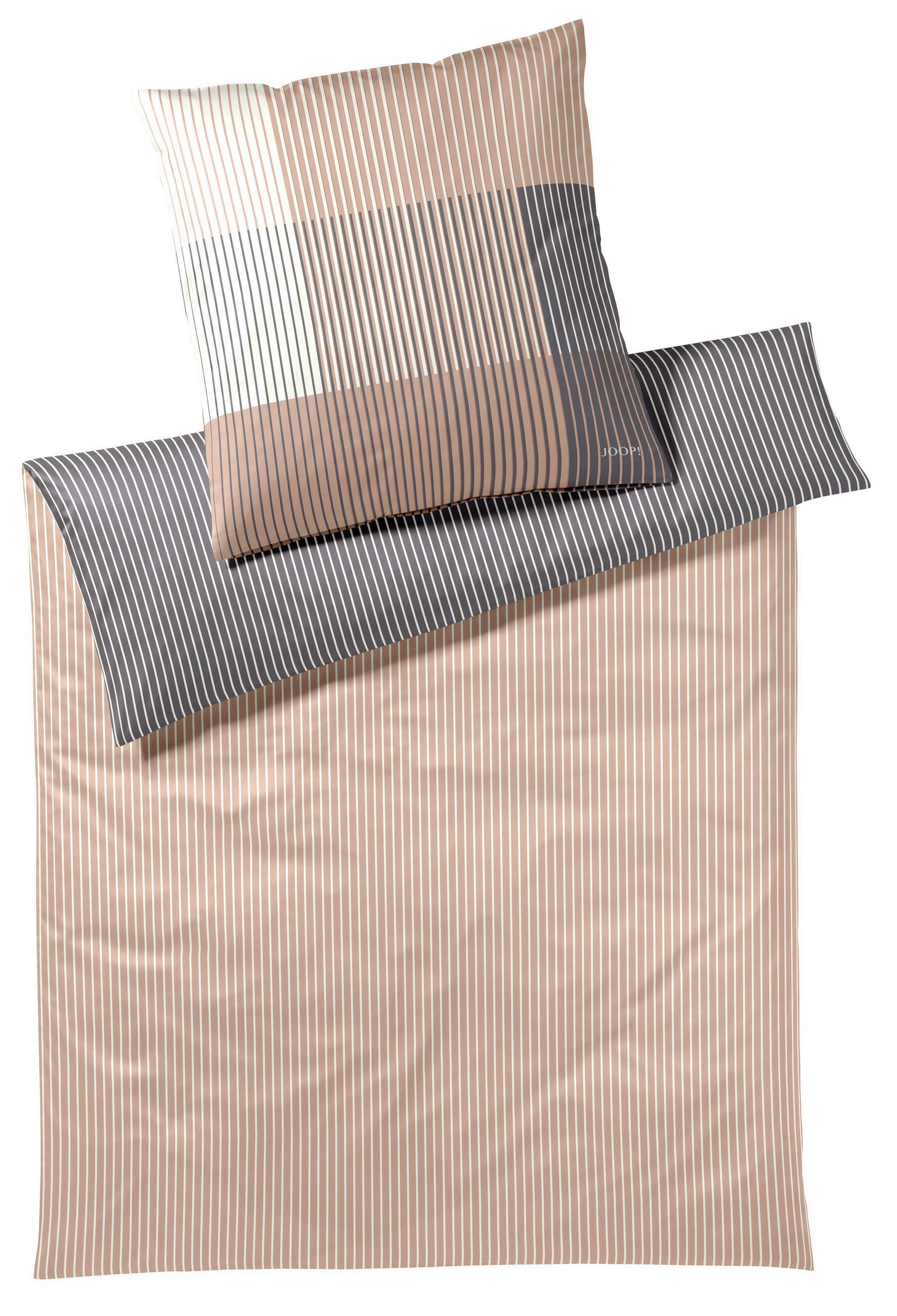 BETTWÄSCHE Joop! Divided Makosatin 155/220 cm  - Braun, Basics, Textil (155/220cm) - Joop!