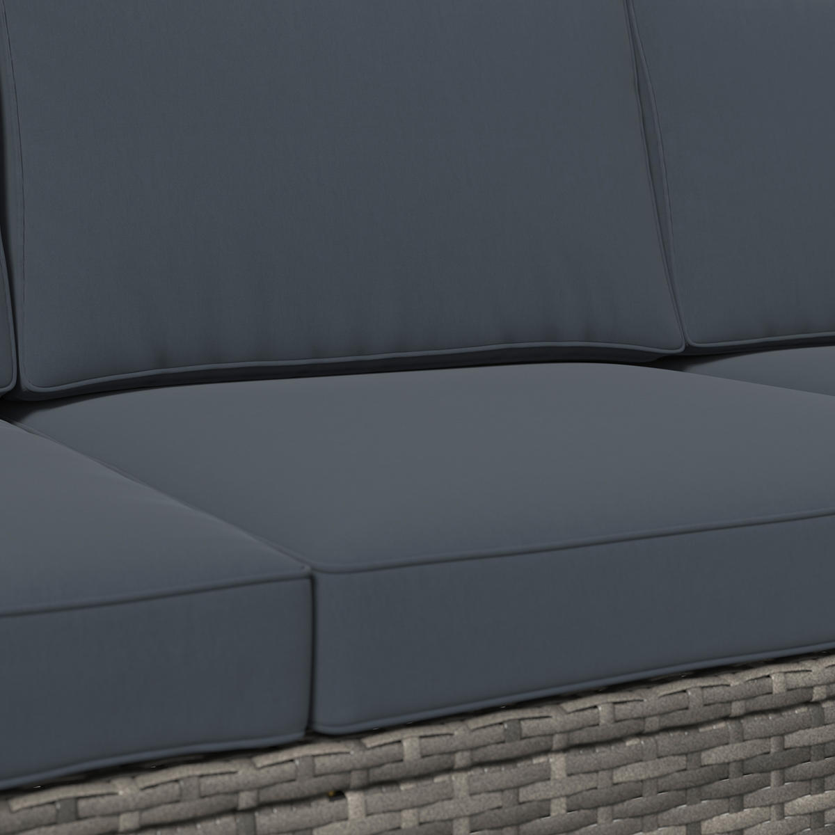 LOUNGEGARNITUR   140/48/68/80 cm Eisen  - Blaugrau/Grau, MODERN, Metall (140/48/68/80cm) - Ambia Garden