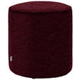 HOCKER in Textil Bordeaux  - Bordeaux, Design, Textil (44/46/44cm) - Belluti
