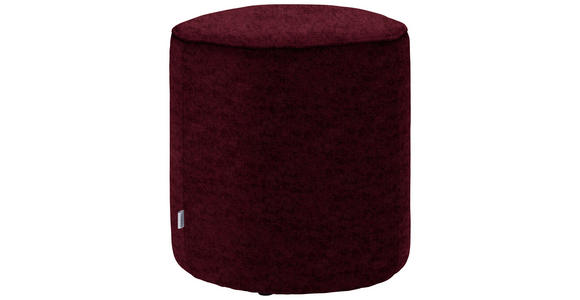 HOCKER in Textil Bordeaux  - Bordeaux, Design, Textil (44/46/44cm) - Belluti