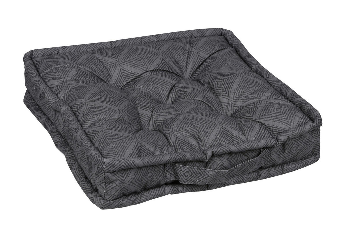 Pernă Pentru Șezut    - antracit, Konventionell, textil (40/8/40cm)