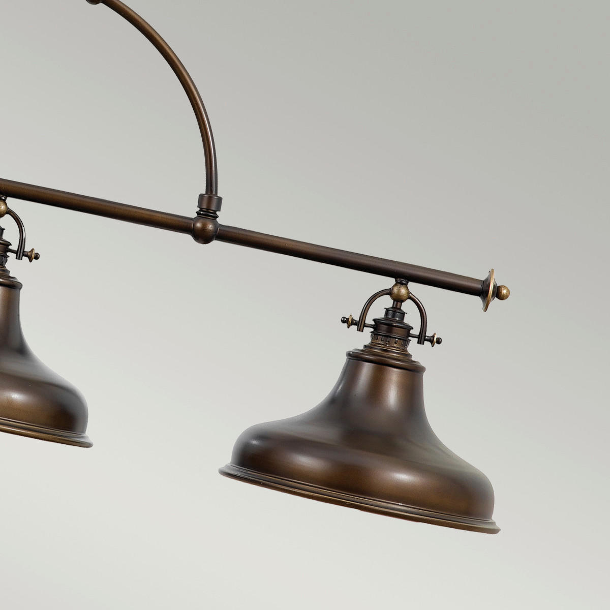 HÄNGELEUCHTE 133.3/34,3/73 cm    - Bronzefarben, Design, Glas/Metall (133.3/34,3/73cm) - Elstead Lighting