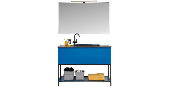 BADEZIMMER in 120 cm - Dunkelblau, Design, Glas/Holzwerkstoff (120cm) - Dieter Knoll
