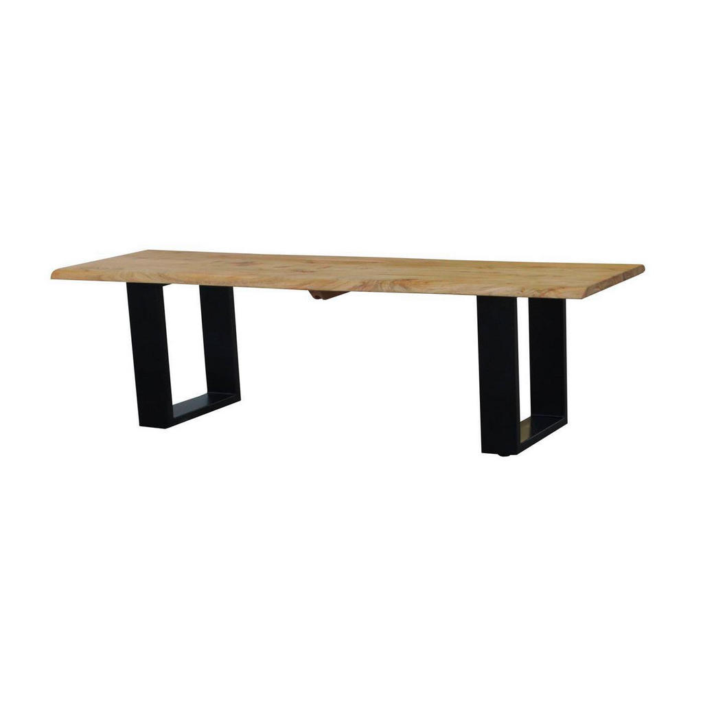 Thumbnail - Mid.you Sitzbank, Schwarz, Akazie, Holz, Metall, Akazie, vollmassiv, Holz, 2-Sitzer, 120x45x45 cm, Esszimmer, Bänke, Sit...