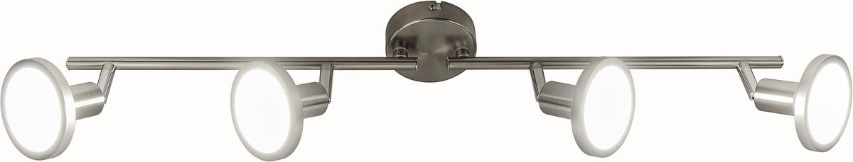 LED-STRAHLER 8/9 cm   - Nickelfarben, Design, Metall (8/9cm) - Globo