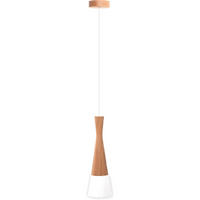 PENDELLEUCHTE 12/150 cm  - Eichefarben/Weiß, Natur, Holz/Textil (12/150cm)
