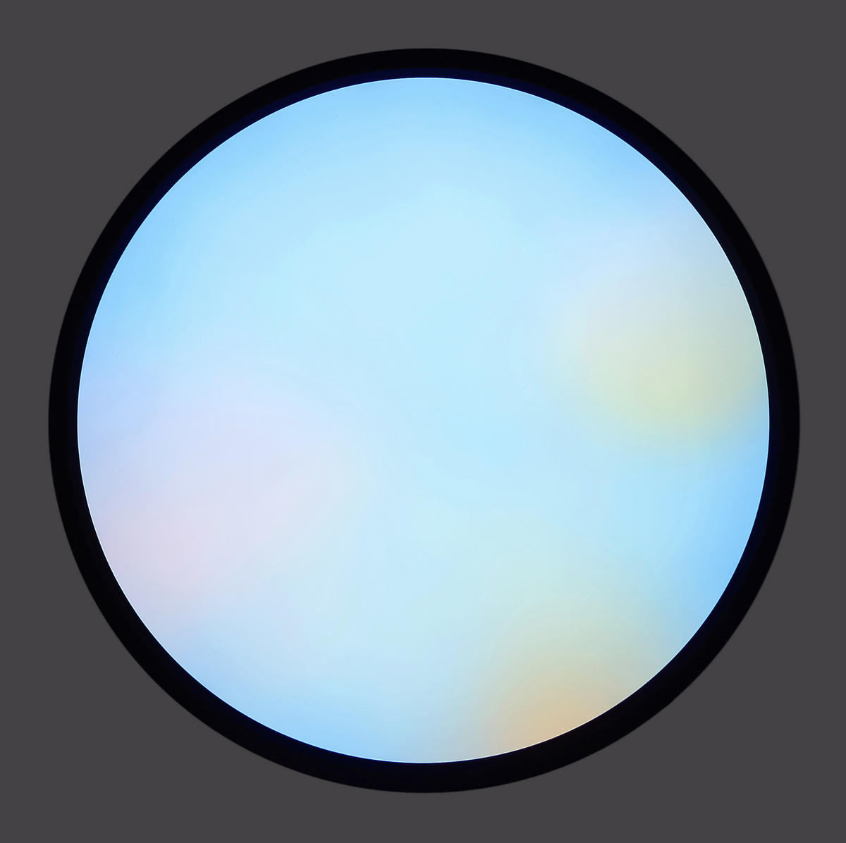 LED-DECKENLEUCHTE Jess 39/7,7 cm  - Opal/Schwarz, Design, Kunststoff/Metall (39/7,7cm) - Globo