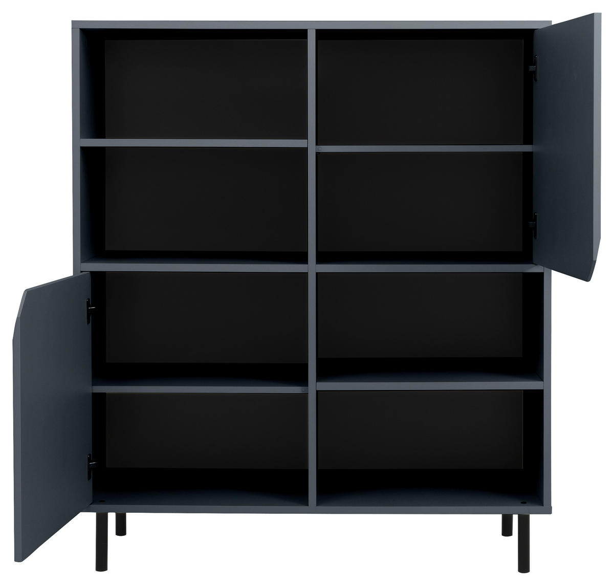 HIGHBOARD  in 118/137/43 cm  - Schwarz/Dunkelblau, Design, Holzwerkstoff/Metall (118/137/43cm)