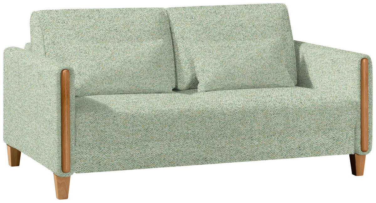 SCHLAFSOFA Webstoff Buchefarben, Hellgrün  - Buchefarben/Hellgrün, Design, Holz/Textil (174/88/104cm) - Niels Andersson
