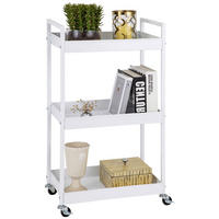 SERVIERWAGEN in Weiss  - Weiss, Basics, Kunststoff/Metall (45/30/80cm) - Boxxx