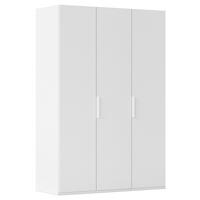 DREHTÜRENSCHRANK 151/223/61 cm,  in Weiß, 3-türig  - Weiß, Basics, Holzwerkstoff/Metall (151/223/61cm) - Novel