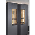 VITRINE Anthrazit  60,8/198,6/40 cm  - Anthrazit/Schwarz, Design, Glas/Holz (60,8/198,6/40cm) - Dieter Knoll