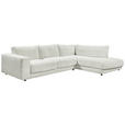 ECKSOFA  in Cord Hellgrau  325/224 cm  - Hellgrau/Schwarz, Design, Kunststoff/Textil (325/224cm) - Hom`in