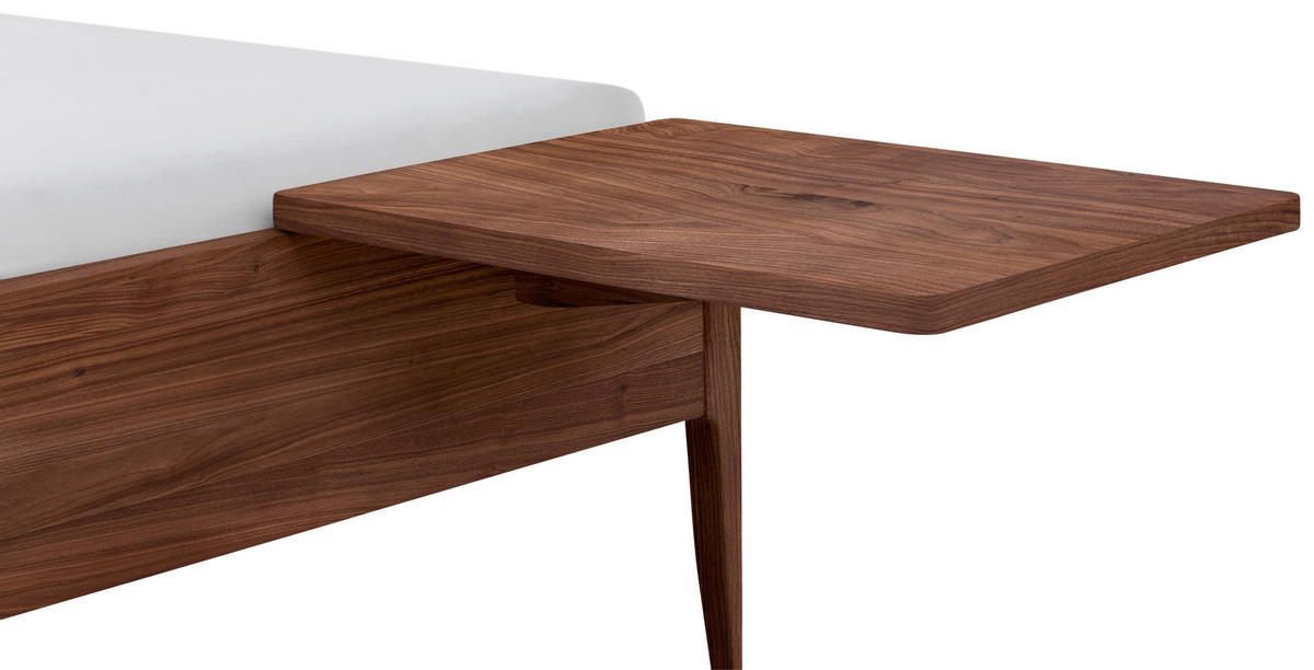 NACHTTISCH 48/38/9 cm Nussbaum  - Nussbaumfarben, Design, Holz (48/38/9cm) - Hasena