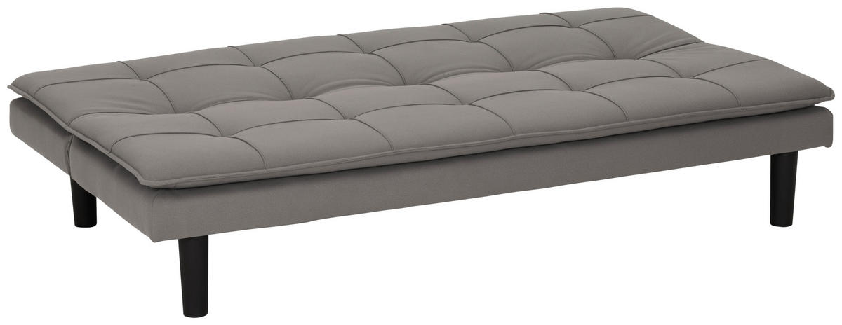 SCHLAFSOFA in Textil Grau  - Schwarz/Grau, Basics, Kunststoff/Textil (180/79/91cm) - P & B
