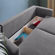 SCHLAFSOFA Cord Grau  - Schwarz/Grau, Design, Kunststoff/Textil (250/92/105cm) - Carryhome