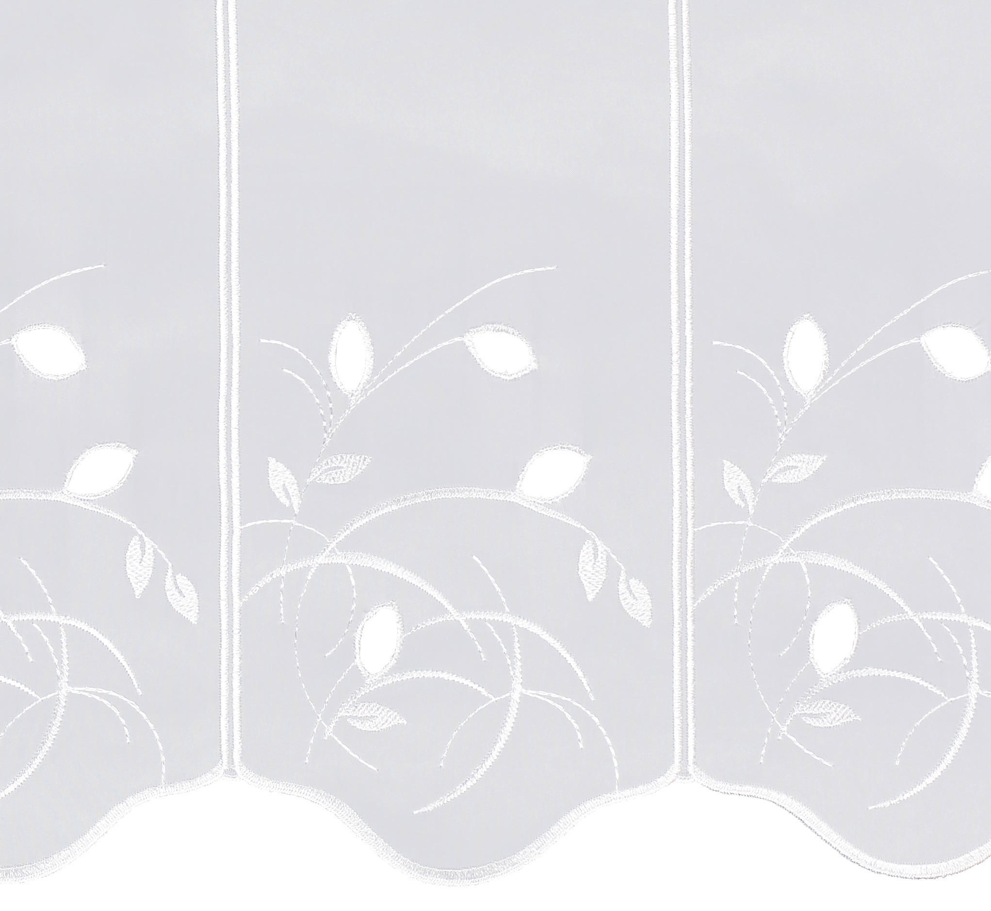 KRÁTKA ZÁCLONA, priehľadné, 60 cm - biela, Konventionell, textil (60cm) - Esposa