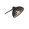 STEHLEUCHTE 55/24/155 cm    - Schwarz, Trend, Papier/Metall (55/24/155cm) - Novel