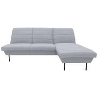 ECKSOFA in Webstoff Hellblau  214/168 cm  - Schwarz/Hellblau, Design, Textil/Metall (214/168cm) - LOOKS by W.Joop
