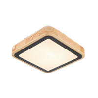 LED PLAFONJERA  - boja bukve/bela, Osnovno, metal/plastika (27/27/8cm)