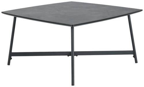 COUCHTISCH rechteckig Grau  - Schwarz/Grau, Design, Holzwerkstoff/Metall (80/80/42cm) - MID.YOU