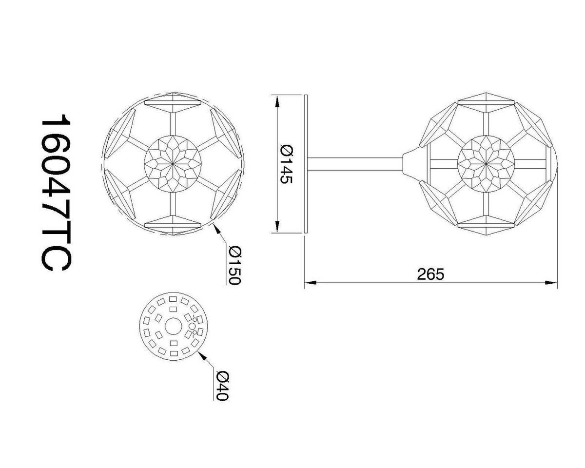 NAMIZNA LED-SVETILKA  VIRINA      15/26,5 cm       - barve kroma/prozorno, Konvencionalno, kovina/steklo (15/26,5cm) - Globo