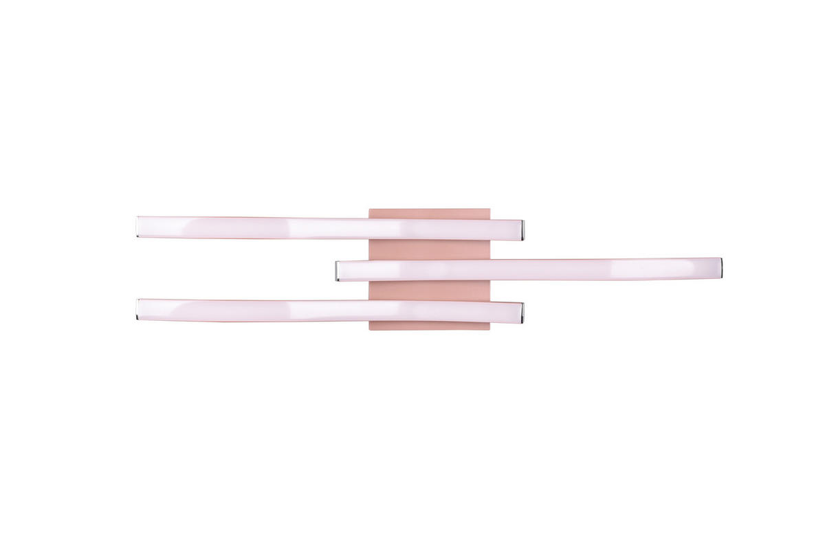 LED-DECKENLEUCHTE    56/7/12 cm  - Weiss/Roségold, Basics, Kunststoff/Metall (56/7/12cm)