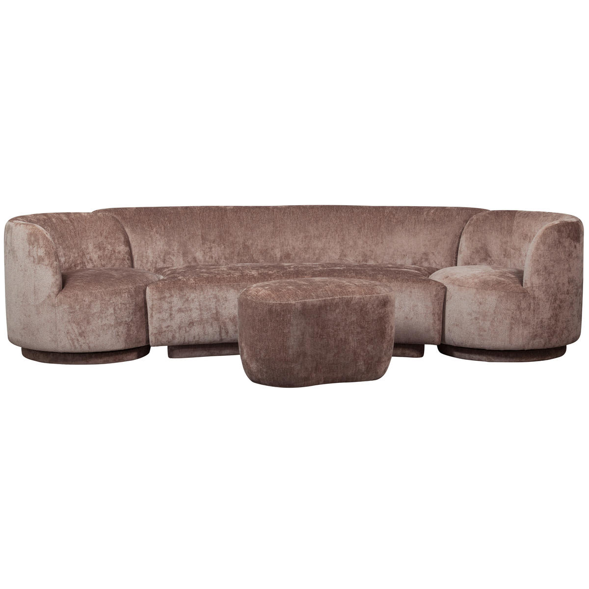 HOCKER Chenille Taupe  - Taupe, Design, Textil (73/43/51cm) - Livetastic
