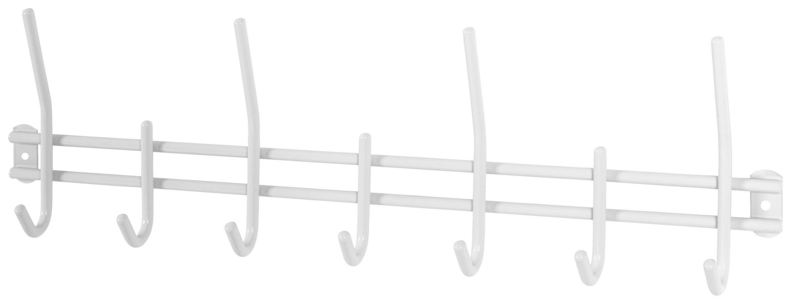 Hakenleiste Carlos B : 54 Cm Weiß 7 Haken