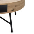 COUCHTISCH in Metall, Holzwerkstoff 80/80/38 cm  - Eichefarben/Schwarz, Design, Holzwerkstoff/Metall (80/80/38cm) - Carryhome