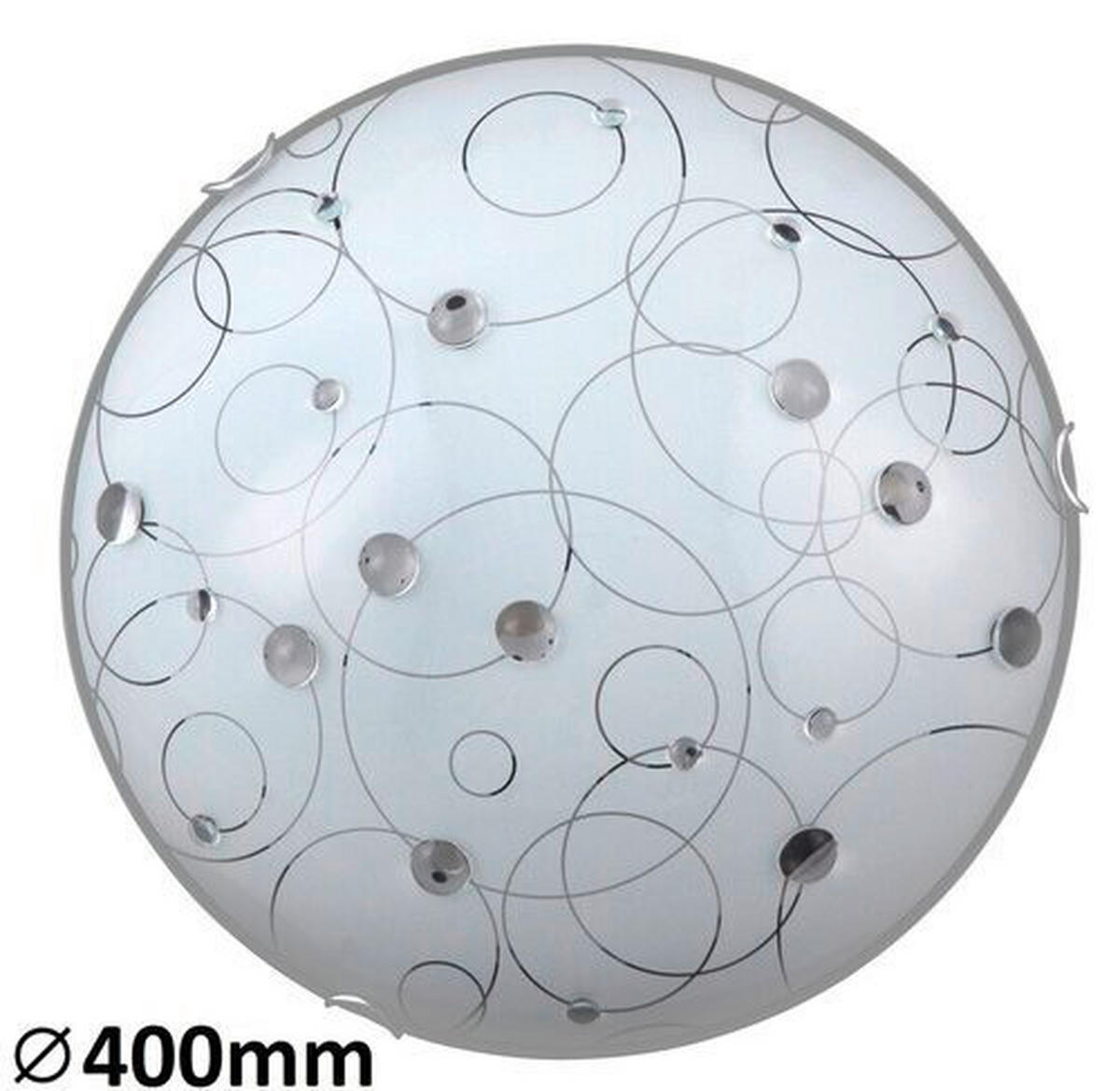 STROPNÍ SVÍTIDLO, 40/9.5/40 cm - Basics, kov/sklo (40/9.5/40cm)