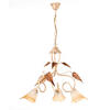 KRONLEUCHTER Ivory 40/40/110 cm   - Beige/Weiß, Natur, Glas/Metall (40/40/110cm)