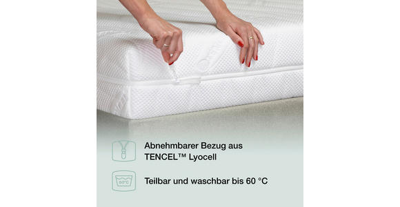 KALTSCHAUMMATRATZE 80/200 cm Höhe ca. 21 cm - Weiß, Basics, Textil (80/200cm) - Novel