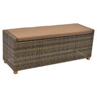 GARTENBANK 136/48/47 cm  in Akaziefarben  - Akaziefarben/Cappuccino, KONVENTIONELL, Holz/Kunststoff (136/48/47cm) - Gardenson