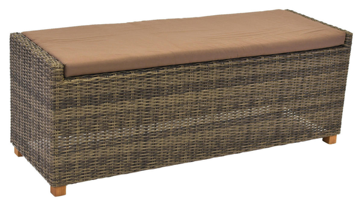 GARTENBANK 136/48/47 cm  in Akaziefarben  - Akaziefarben/Cappuccino, KONVENTIONELL, Holz/Kunststoff (136/48/47cm) - Gardenson