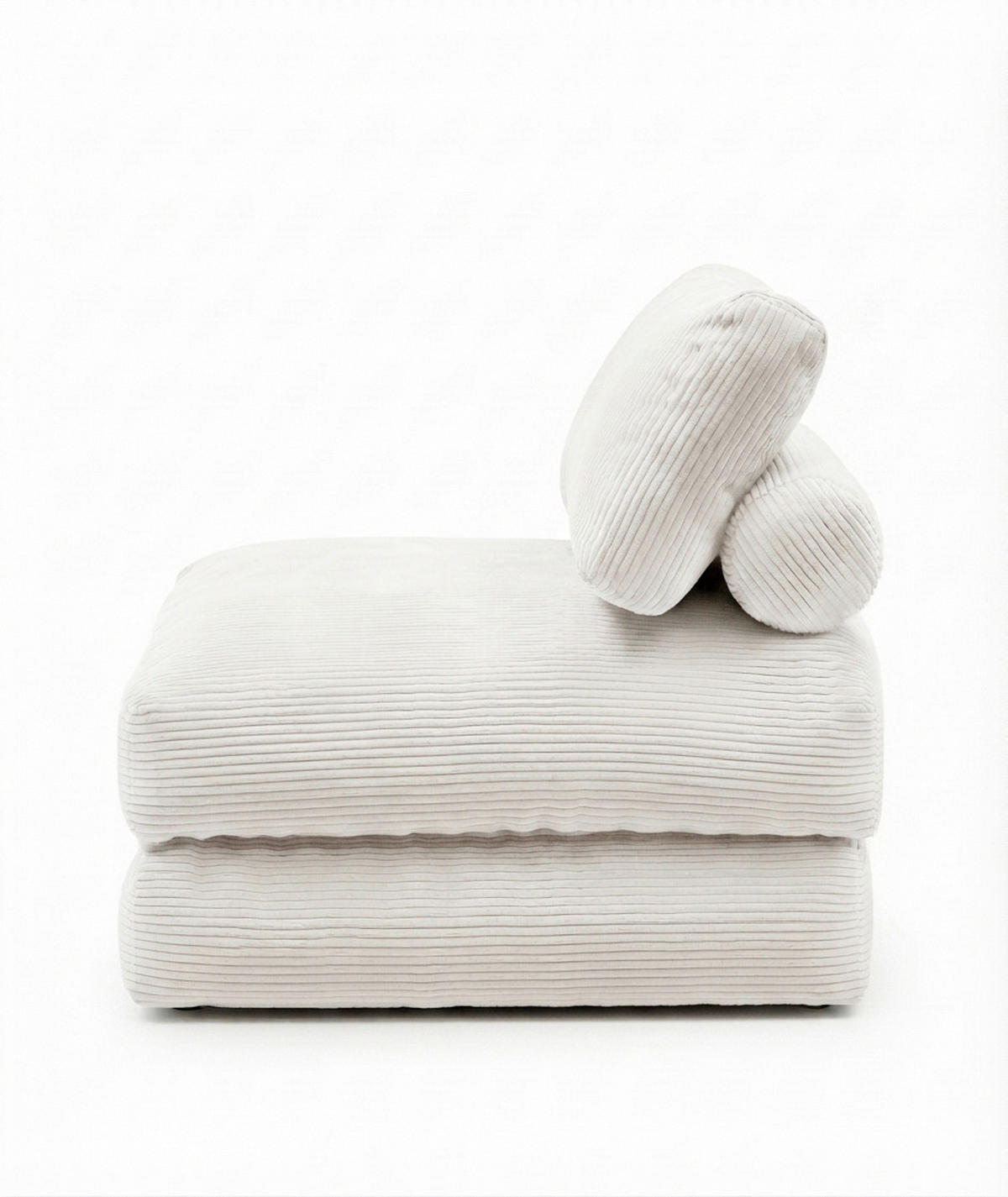 SCHLAFSESSEL Cord Creme Rückenkissen  - Creme, KONVENTIONELL, Textil (85/80/85cm) - Xora