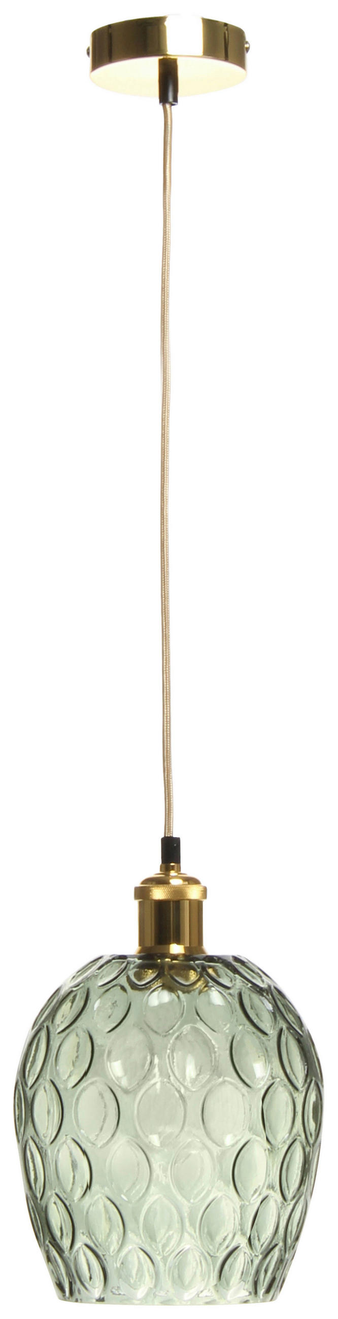 ZÁVESNÉ SVIETIDLO,  18/18/27 cm - zelená, Basics, sklo (18/18/27cm) - MID.YOU