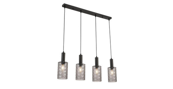 HÄNGELEUCHTE 12/87/120 cm - Schwarz, Basics, Glas/Metall (12/87/120cm) - Novel