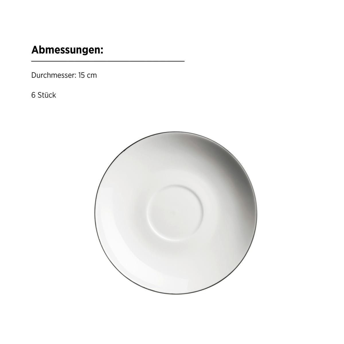 KAFFEESERVICE Felise 18-teilig  - Schwarz/Weiß, Trend, Keramik - Mäser