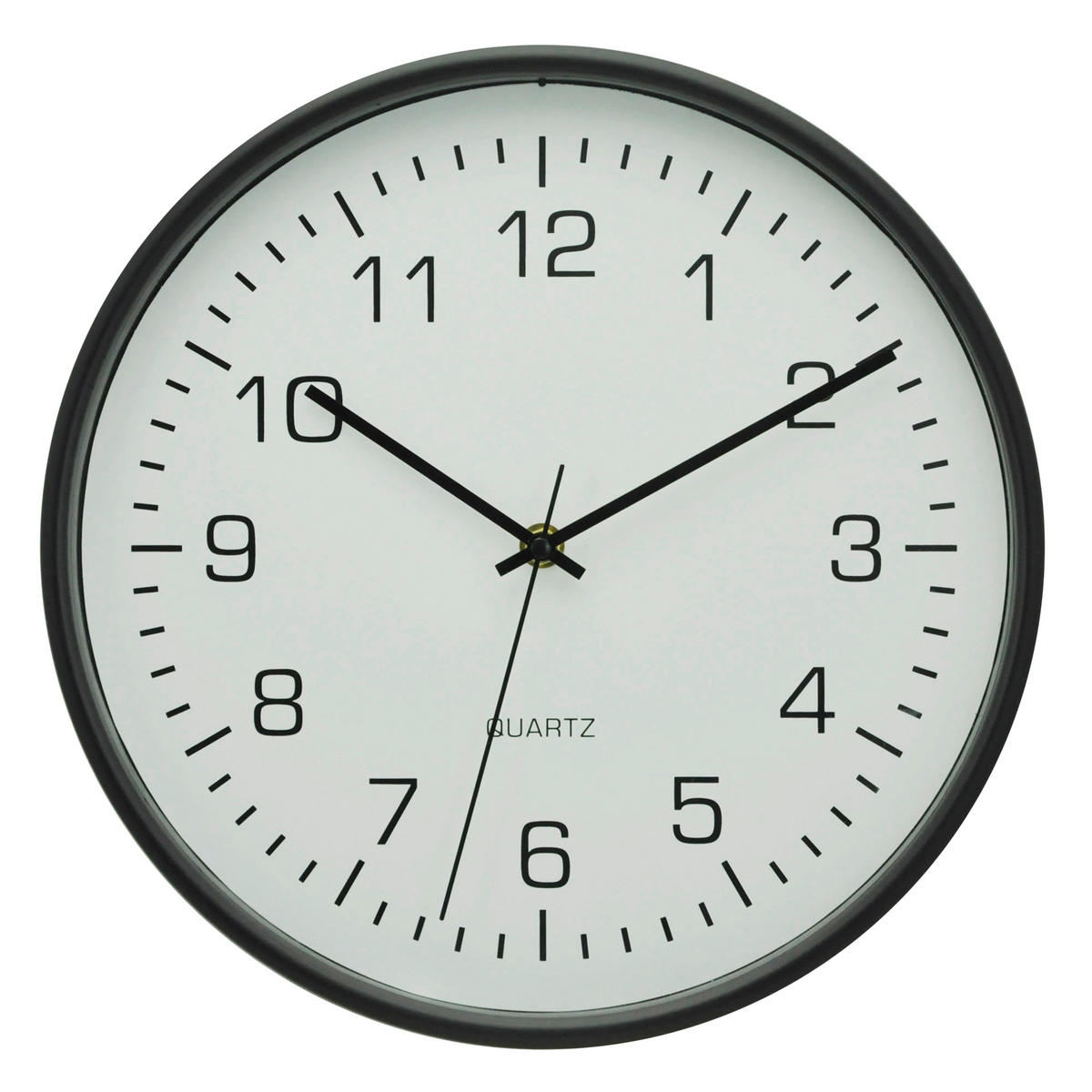 RÁDIÓVEZÉRELT ÓRA 30 cm   - fekete/fehér, Basics, műanyag/Üveg (30cm) - Ambia Home