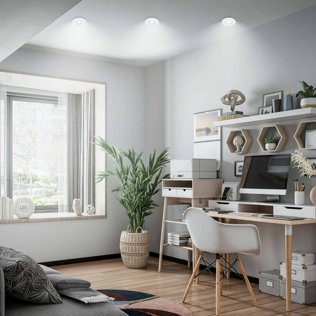 LED REFLEKTOR STROPNI  - bijela, Design, plastika (9/2,4cm)