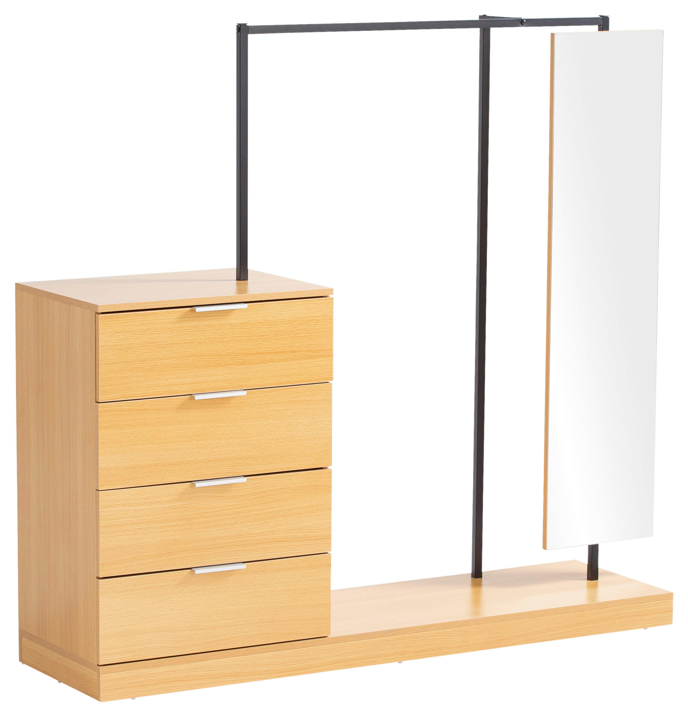 ŠATNA, barvy dubu,  - barvy dubu, Design, kompozitní dřevo (145/138/40,5cm) - Livetastic