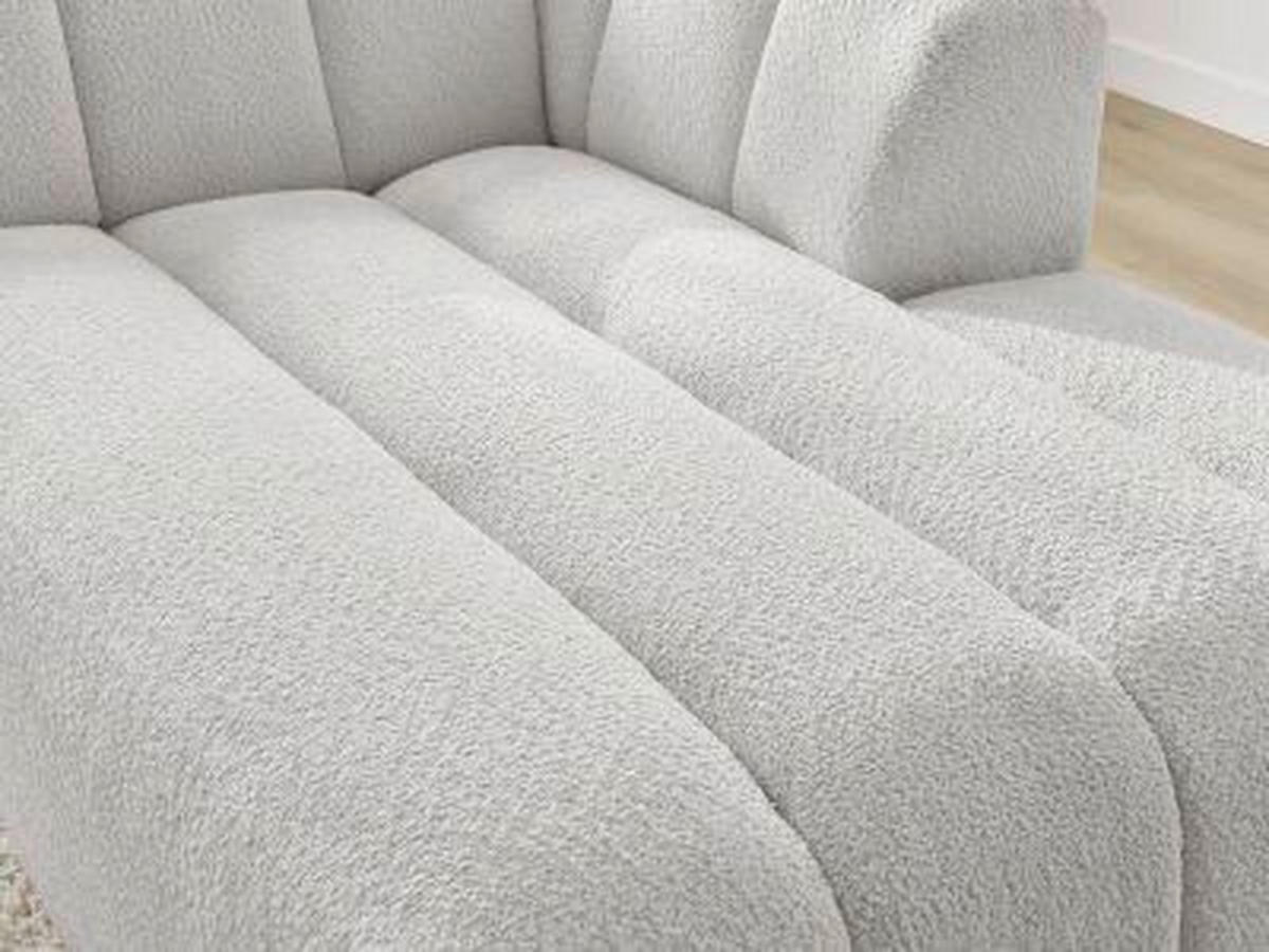 SOFAELEMENT ANNECY Bouclé Hellgrau  - Hellgrau/Schwarz, MODERN, Kunststoff/Textil (120/72/170cm)