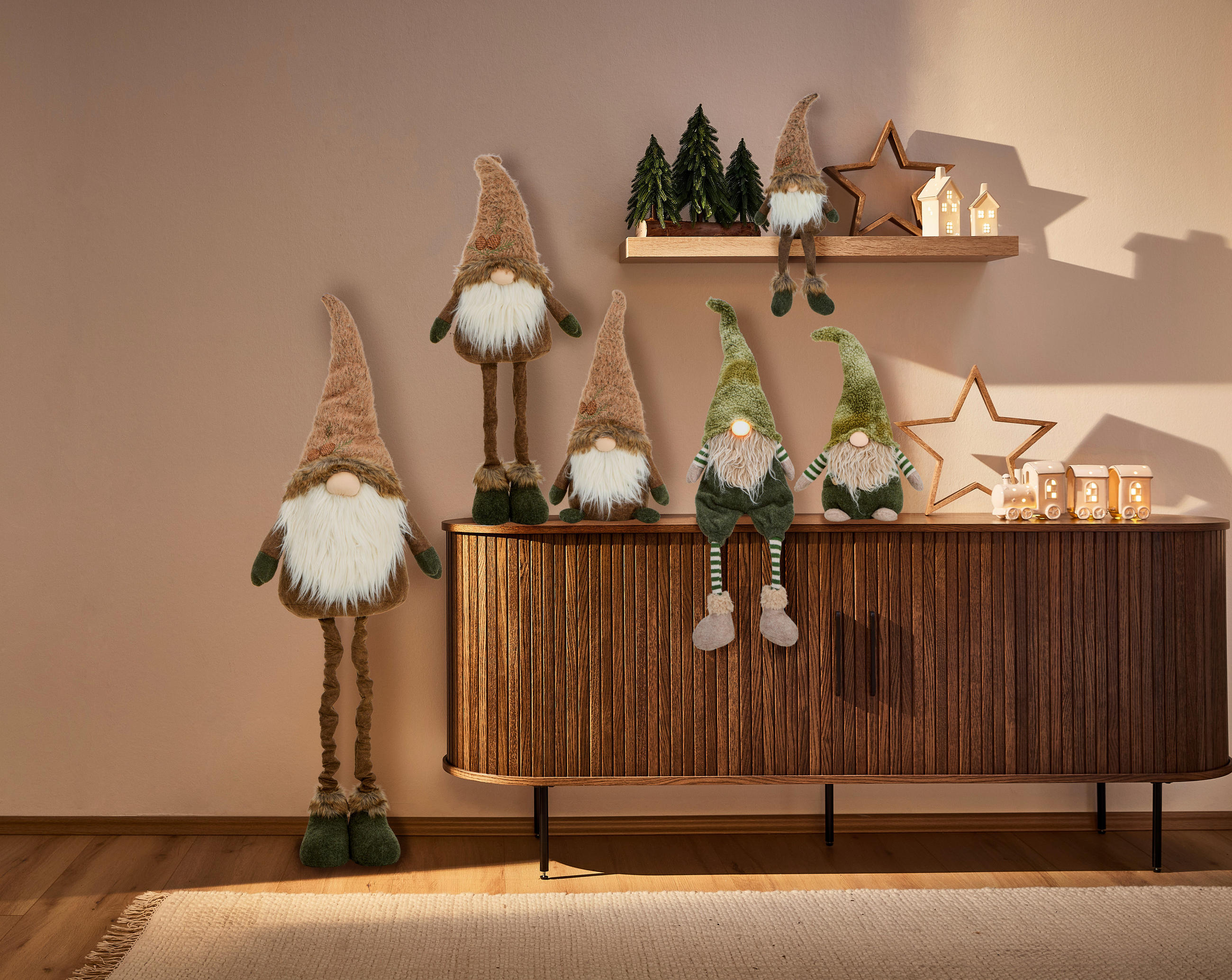 DEKOSTERN  - Naturfarben, LIFESTYLE, Holz (36/36/7cm) - X-Mas