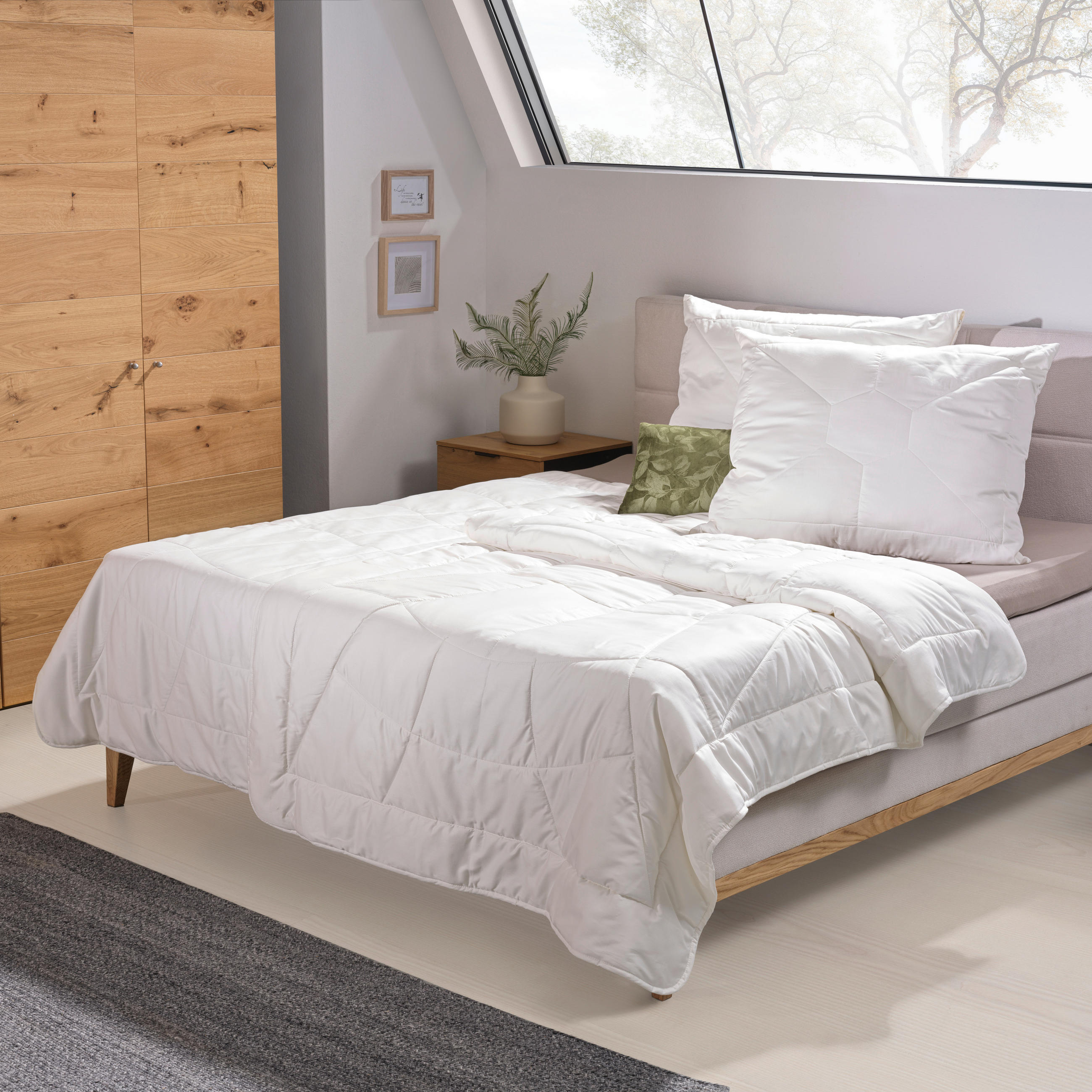 SOMMERDECKE 140/200 cm Klimakomfort  - Creme, Basics, Textil (140/200cm) - Sleeptex