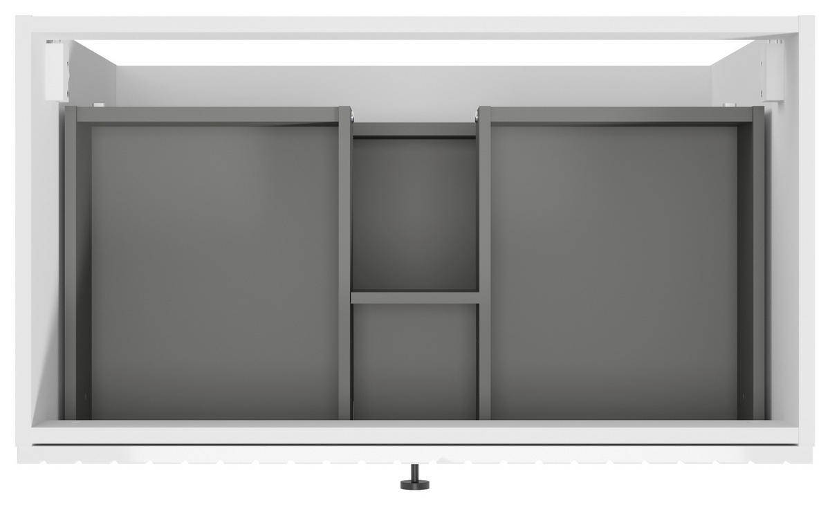 BAZĂ CU LAVOAR  - alb/alb lucios intens, Modern, ceramică/metal (80cm) - MID.YOU