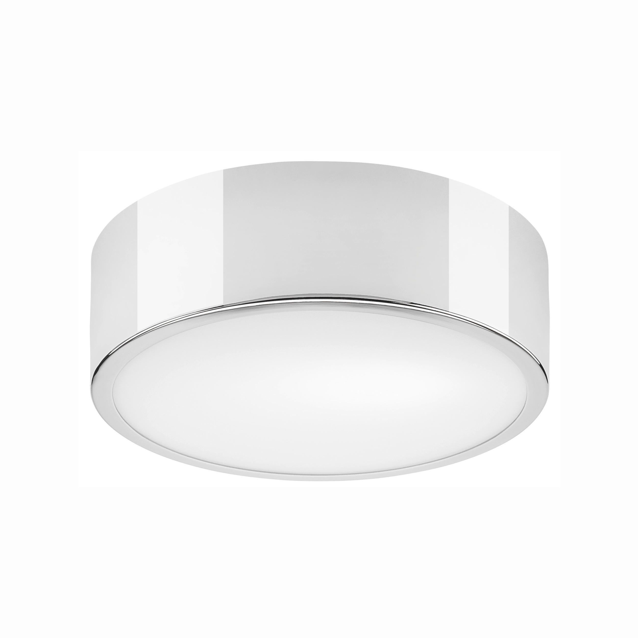 DECKENLEUCHTE  26/8 cm    - Chromfarben, KONVENTIONELL, Glas/Metall (26/8cm)