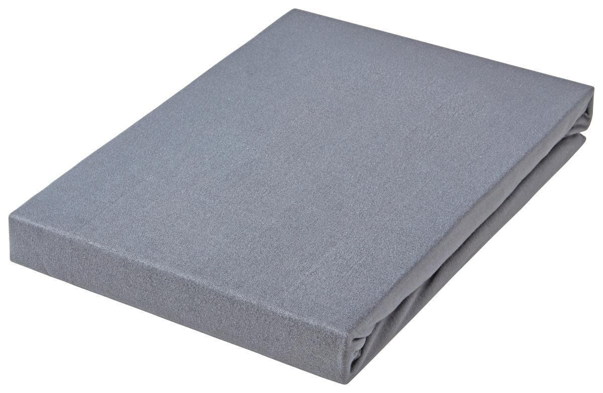 SPANNBETTTUCH Jersey  - Titanfarben, Basics, Textil (120-130/200-220cm) - Novel