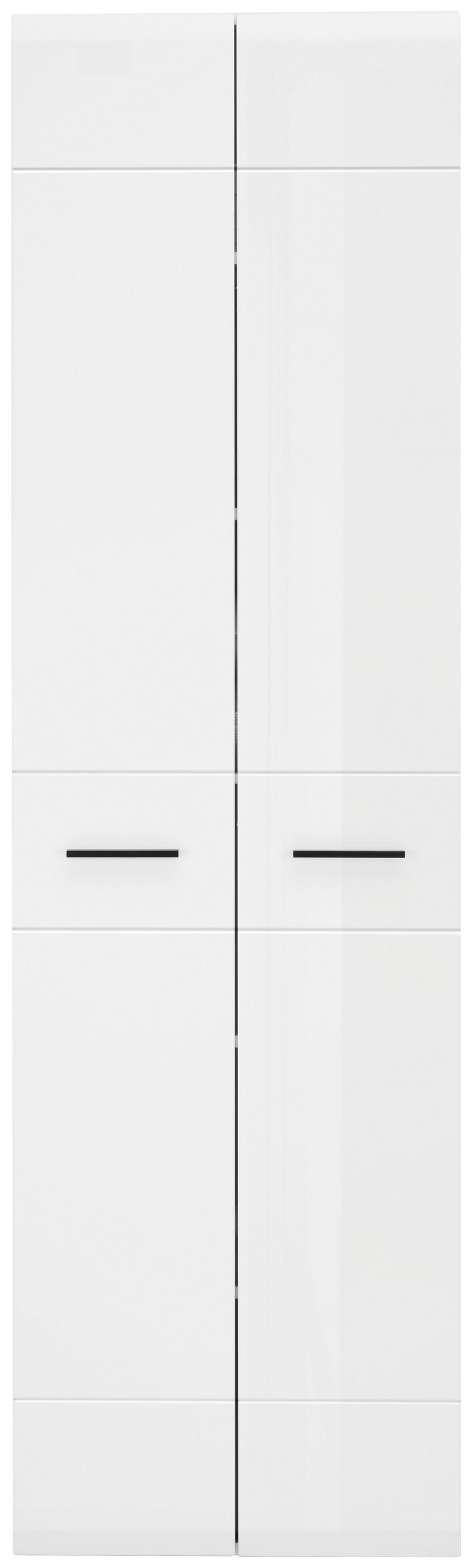 SKŘÍŇ NA ODĚV, bílá, vysoce lesklá bílá, antracitová, 60/206,2/41,6 cm - bílá/antracitová, Basics, kompozitní dřevo/plast (60/206,2/41,6cm) - Hom`in